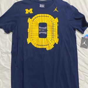 NWT Nike Michigan Jordan Jumpman Big House Shirt